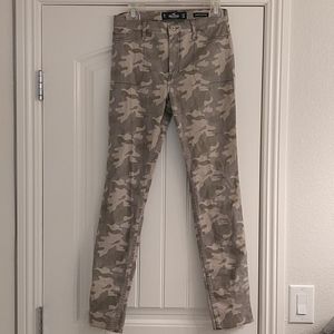 Camo high rise super skinny jeans